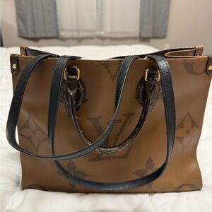 Louis Vuitton Brown and Black Monogram Tote
